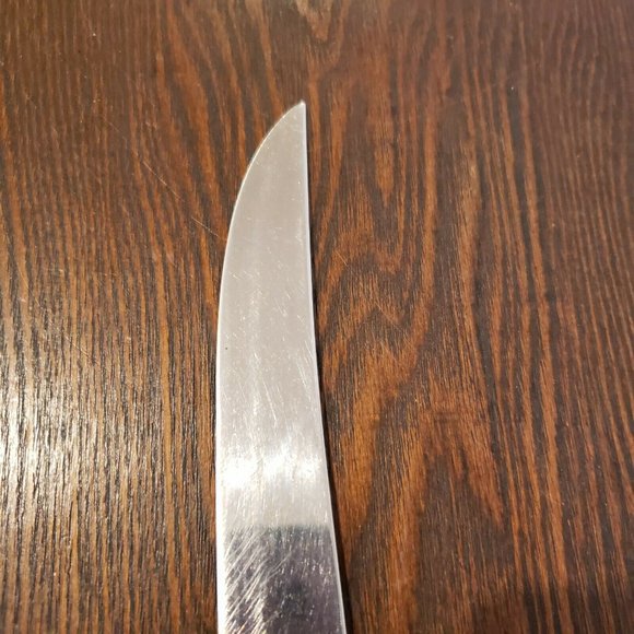 Vtg Forgecraft Stainless Steel 8" Blade Wooden Handle Carving Knife Made in USA - Picture 5 of 9